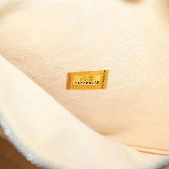 CHANEL Punching Tote Bag Enamel Orange Silver CC Auth - Picture 13 of 15